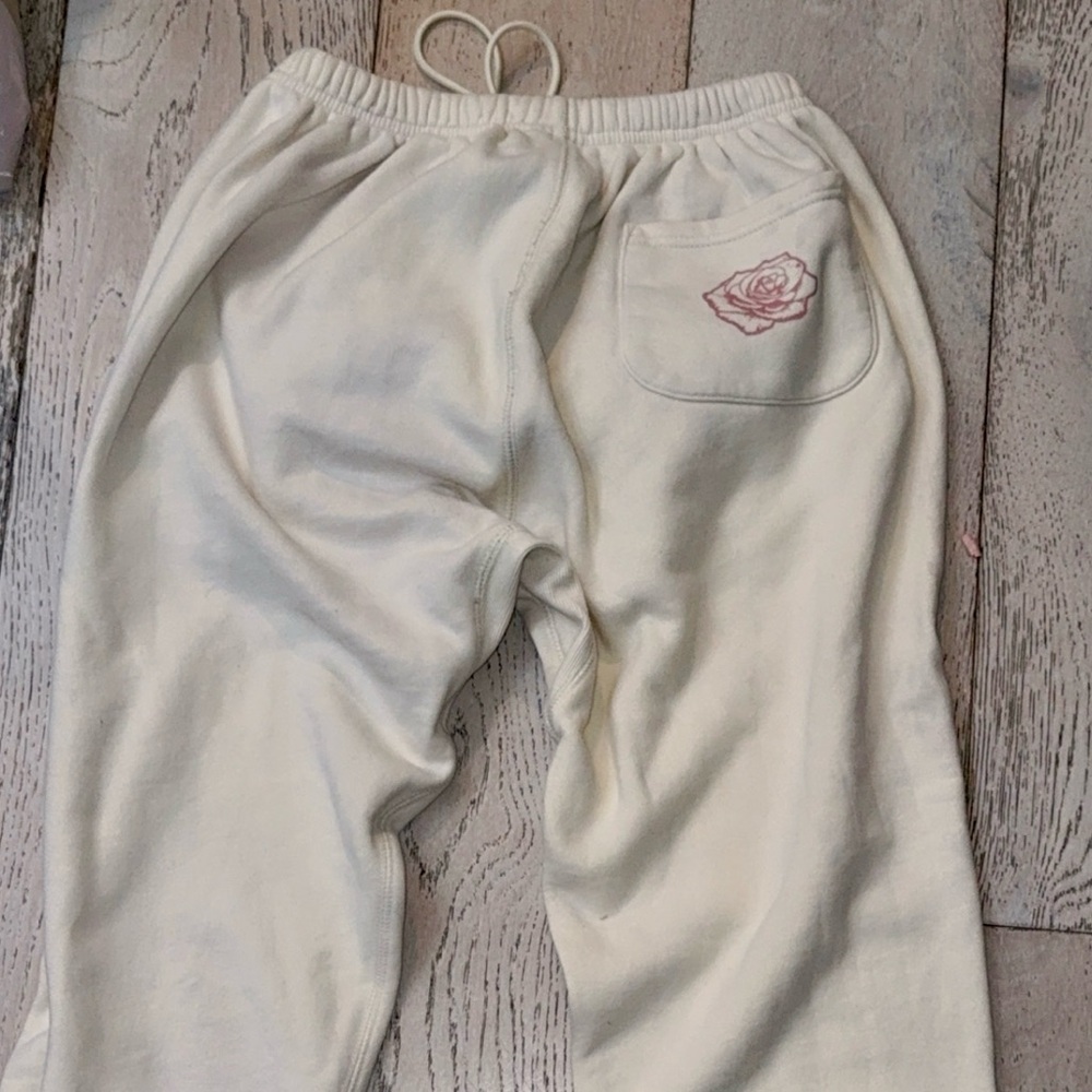 Y2K YoungLA Ambitious Club Cream premium cttn Sweatpants jogger XL pristine - Picture 15 of 15